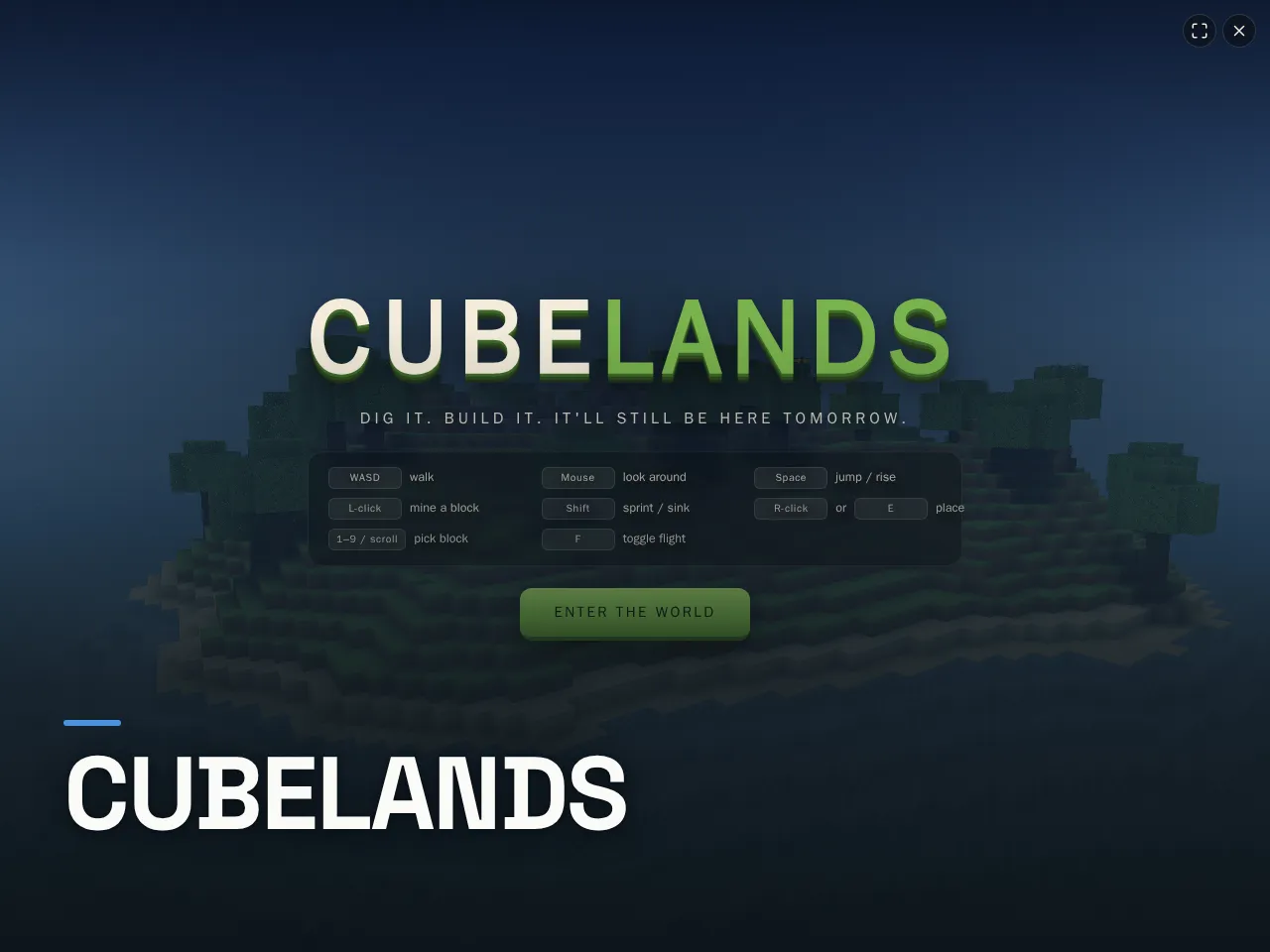 Screenshot of Cubelands